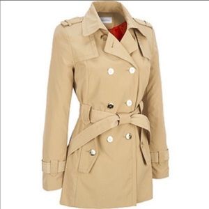 NWT Calvin Klein Khaki Double Breasted Trench Coat